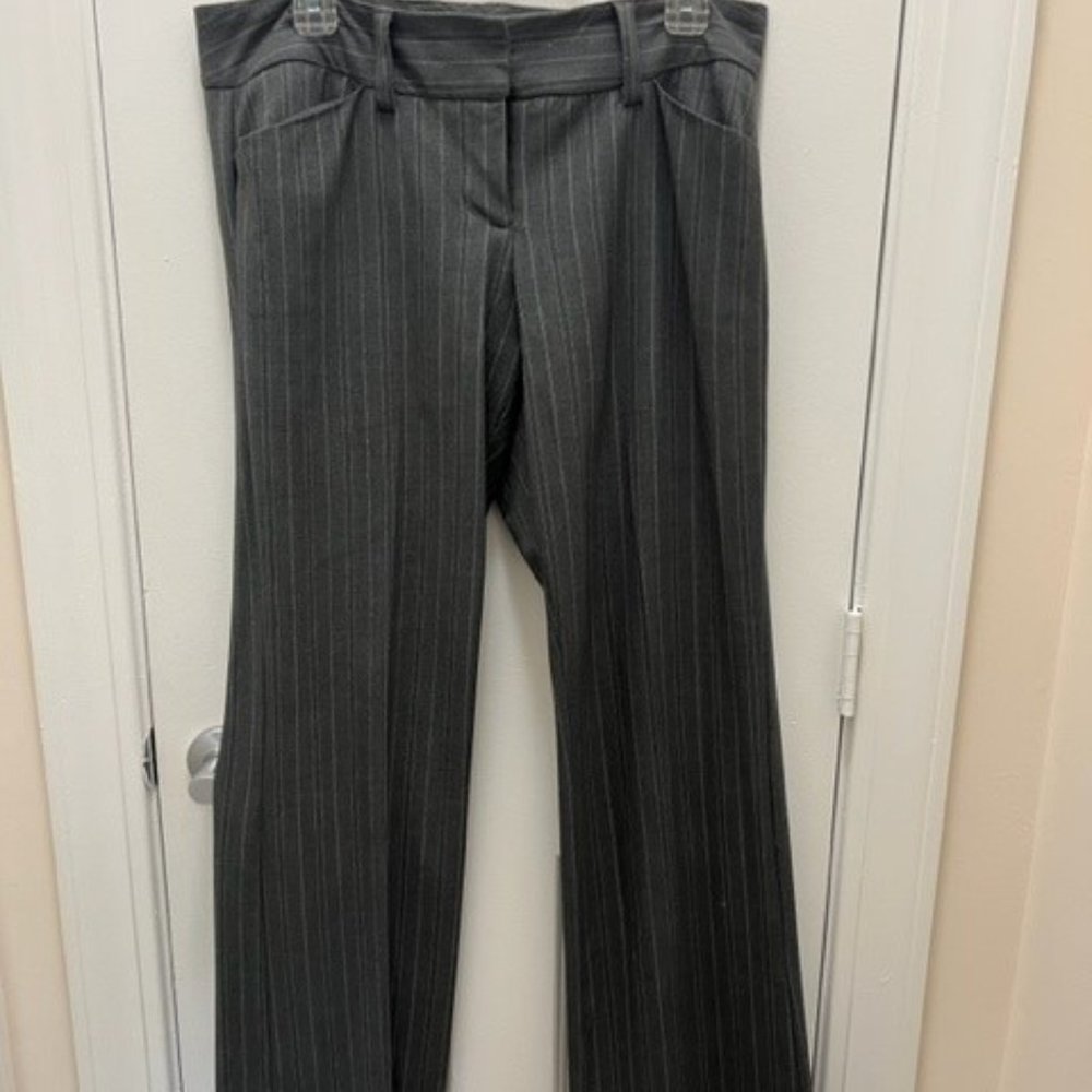 Grey/White striped business slacks Size 11